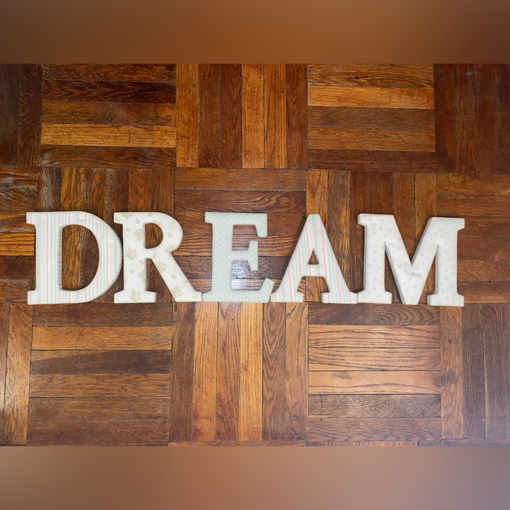 DREAM fabric wooden letters hanging room decor - Target Simply Shabby Chic